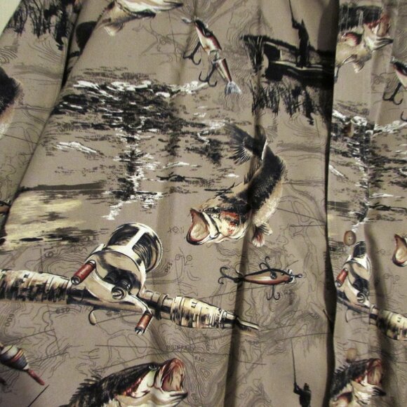 Men's NORTH RIVER OUTFITTERS Long Sleeve Shirt Fishing Reels Size L - Picture 4 of 5